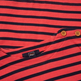 Marinière Crevette enfant | Coton biologique épais 300 grammes – All’Océan