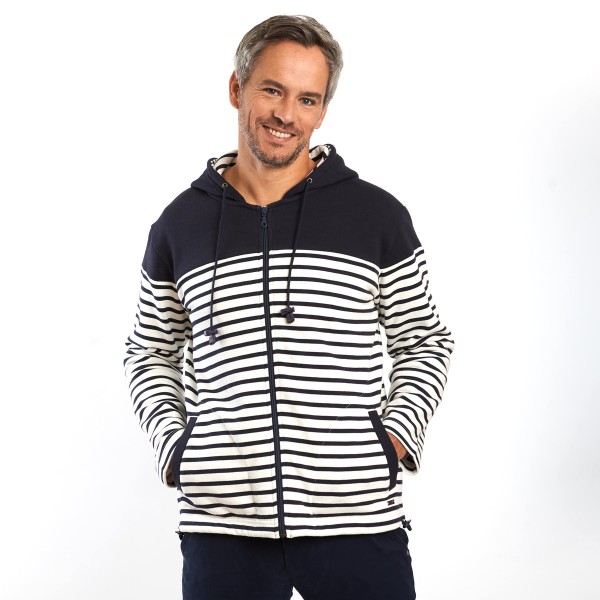 Sweat-shirt rayé Femme - Rayé marine