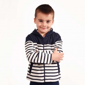 Sweat Polaire Bleu Marine à Capuche Homme Adulte et enfant