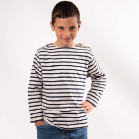 Children's sailor top in thick organic cotton 300 grams SHRIMP