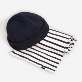 Miki hat & striped scarf