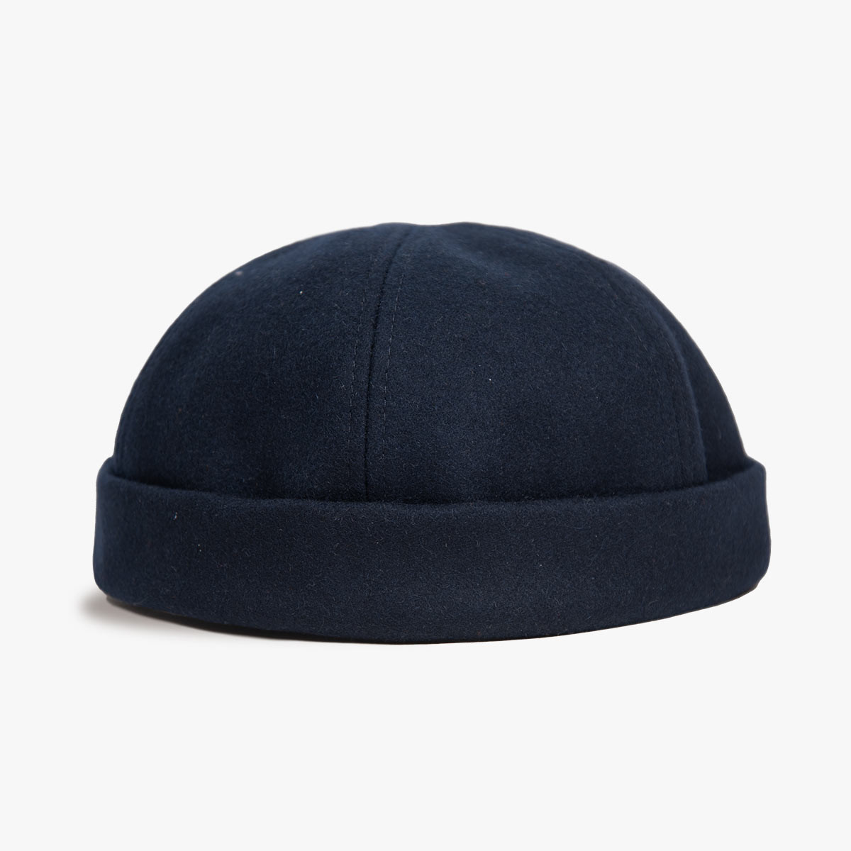 Béret Homme Noir, Casquette Plate en drap de Laine, pure Laine