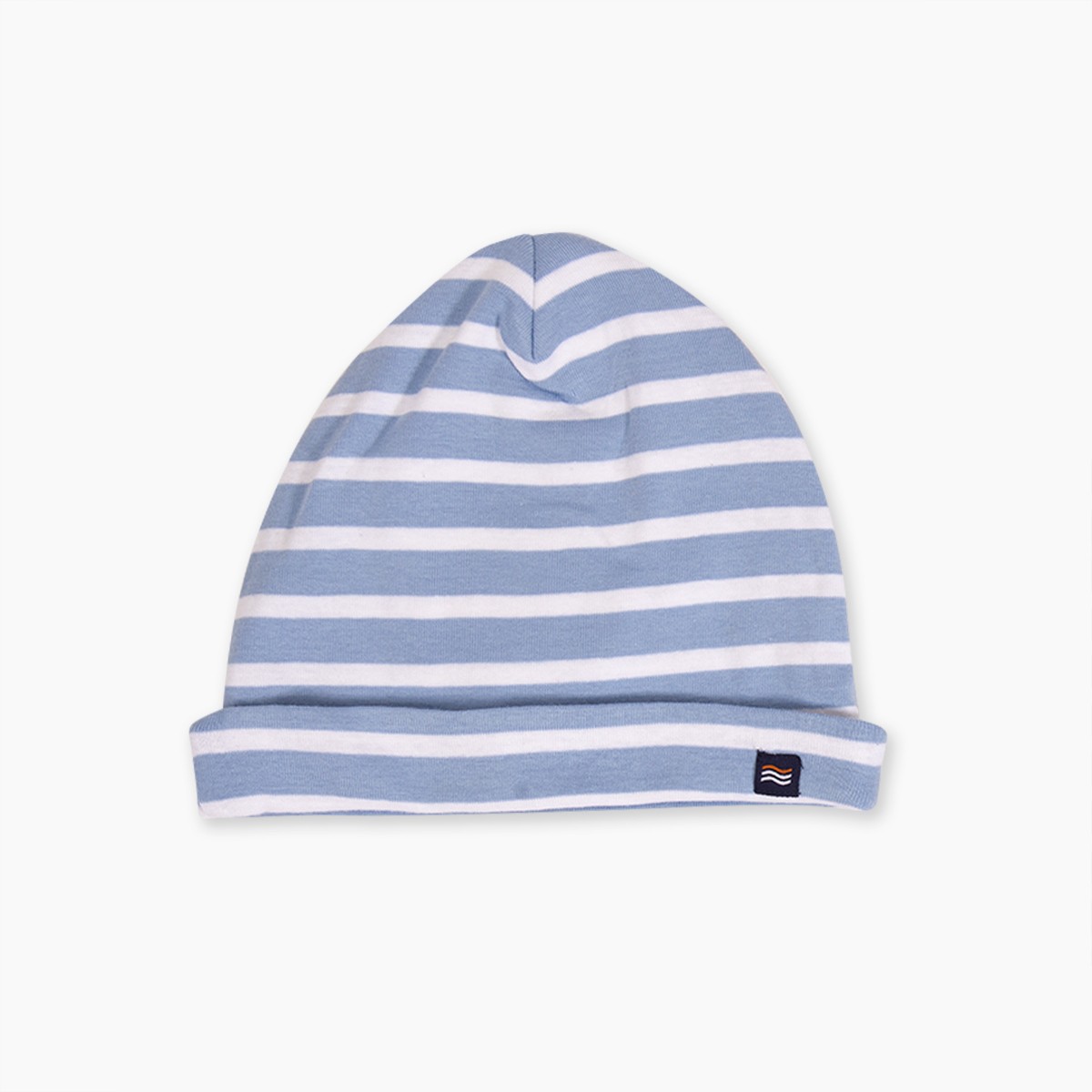 Bonnet Adulte 100% Coton Bio Bleu Ardoise/brique - Bleu Mer