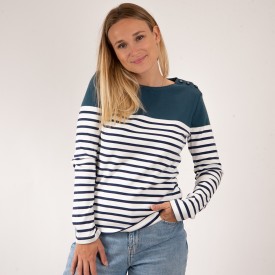 Sweat nautique zippé à capuche femme YACHTING - All'Océan