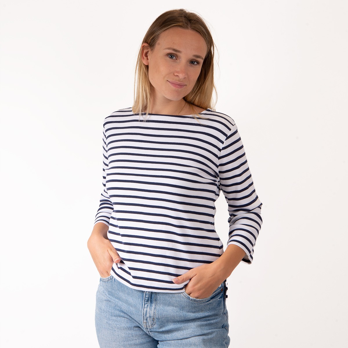 Crouesty women's sailor top with 3/4 sleeves in organic cotton All ...