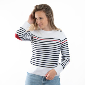 Sweat nautique zippé à capuche femme YACHTING - All'Océan