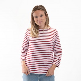 Crouesty women's sailor top with 3/4 sleeves in organic cotton All'Océan