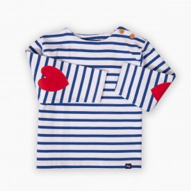 Children's sailor top in thick organic cotton 300 grams SHRIMP