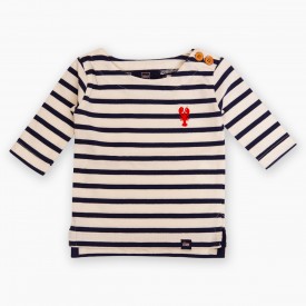Children's sailor top in thick organic cotton 300 grams SHRIMP
