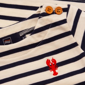 Children's sailor top in thick organic cotton 300 grams SHRIMP