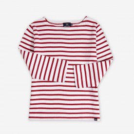 Marinière classique femme Crouesty manches 3/4 en coton biologique