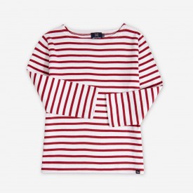 Crouesty women's sailor top with 3/4 sleeves in organic cotton All'Océan