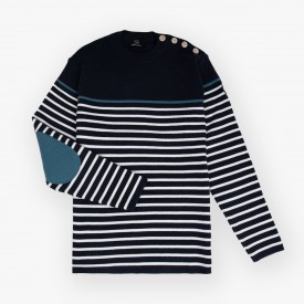 Pull marin avec coudières