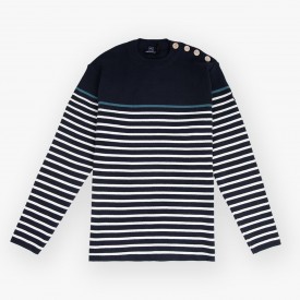 Pull marin avec coudières