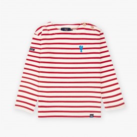 Children's sailor top in thick organic cotton 300 grams SHRIMP