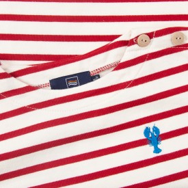 Children's sailor top in thick organic cotton 300 grams SHRIMP