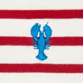 Children's sailor top in thick organic cotton 300 grams SHRIMP