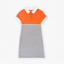 Manille – Robe polo marinière femme