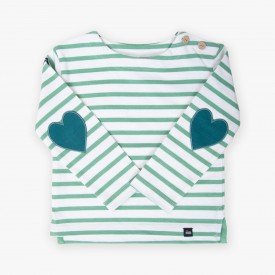 Marinière Crevette enfant | Coton biologique épais 300 grammes – All’Océan