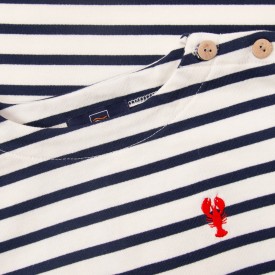 Children's sailor top in thick organic cotton 300 grams SHRIMP