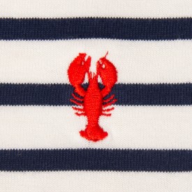 Marinière Crevette enfant | Coton biologique épais 300 grammes – All’Océan