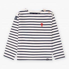 Children's sailor top in thick organic cotton 300 grams SHRIMP