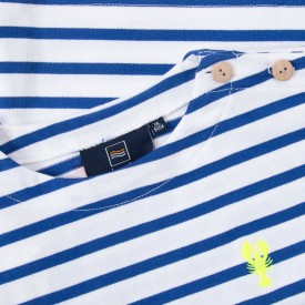 Children's sailor top in thick organic cotton 300 grams SHRIMP