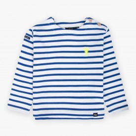 Marinière Crevette enfant | Coton biologique épais 300 grammes – All’Océan