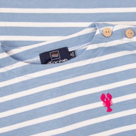 Children's sailor top in thick organic cotton 300 grams SHRIMP