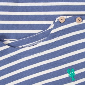 Children's sailor top in thick organic cotton 300 grams SHRIMP