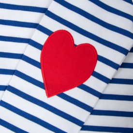 Crouesty women's classic sailor top with 3/4 sleeves in organic cotton