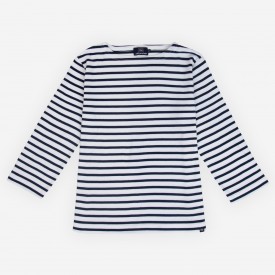 Crouesty women's sailor top with 3/4 sleeves in organic cotton All'Océan