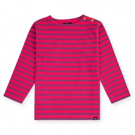 Marinière Crevette enfant | Coton biologique épais 300 grammes – All’Océan