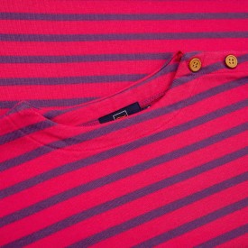 Marinière Crevette enfant | Coton biologique épais 300 grammes – All’Océan