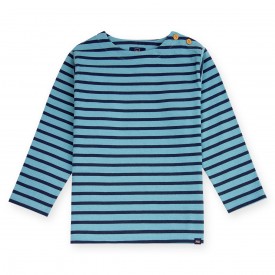 Marinière Crevette enfant | Coton biologique épais 300 grammes – All’Océan