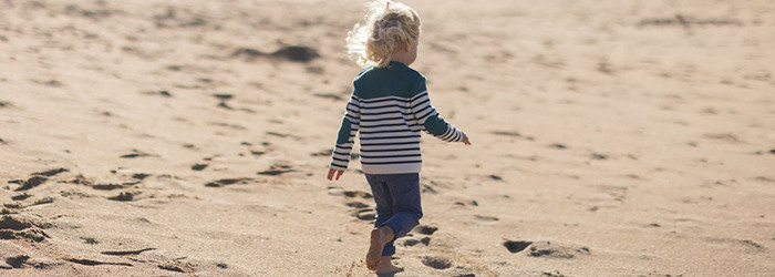 Striped hat and child scarf