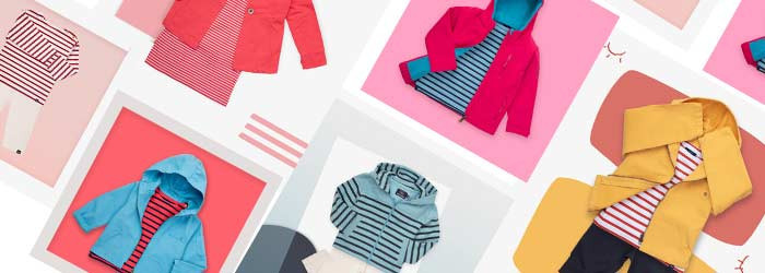 The little striped looks ! Children's marine clothing