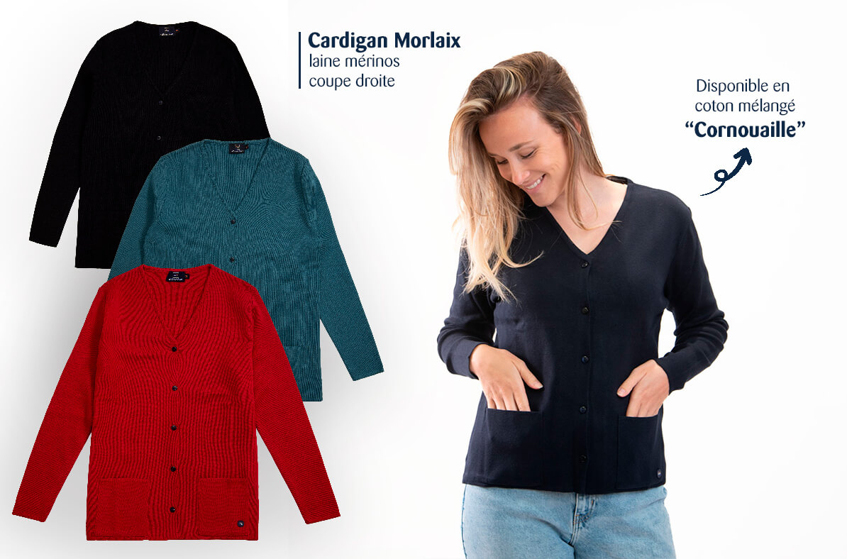 Gilet Cardigan Morlaix