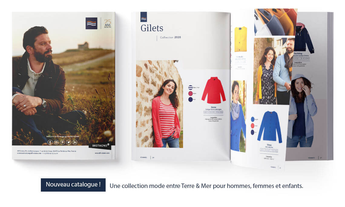 Nouveau catalogue prêt-à-porter mode marine All'Océan